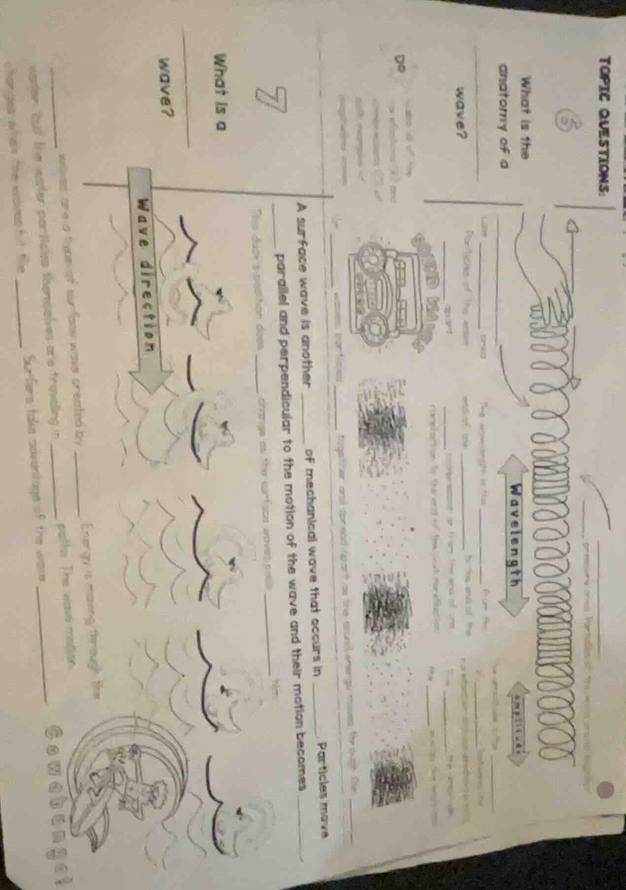 topic questions:6what is theanatomy of awave?wavelengthamplitudethe wav…