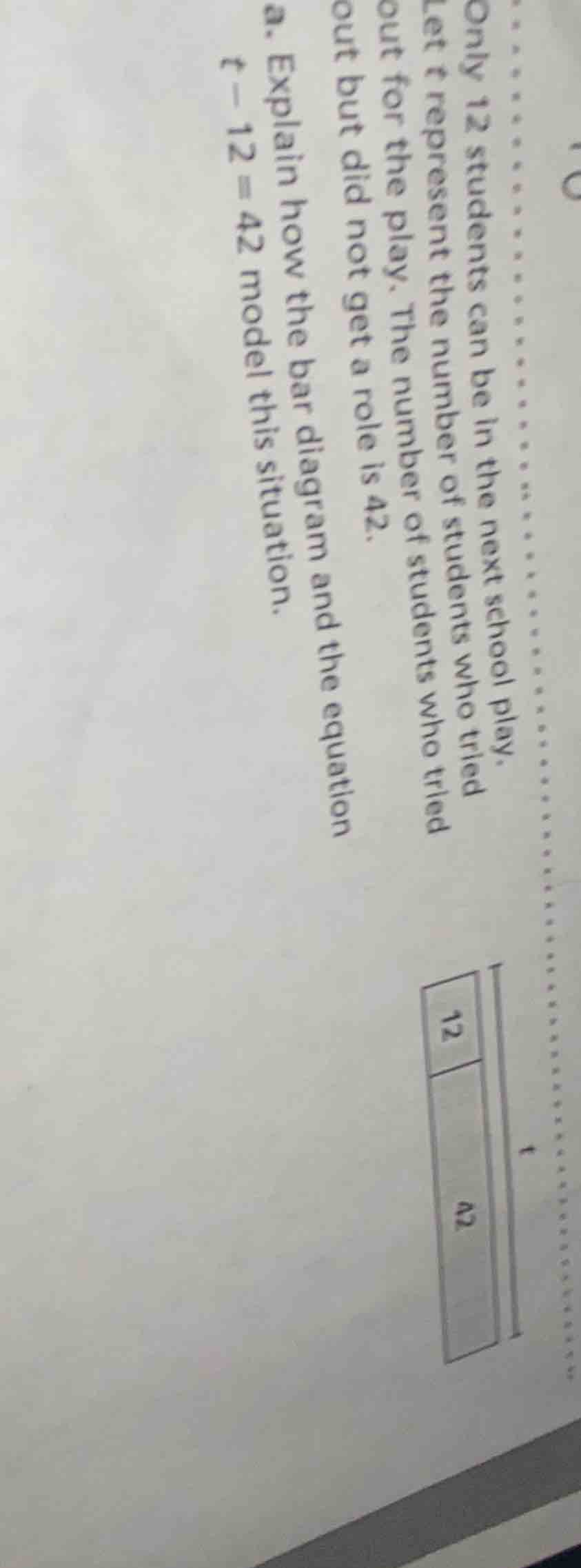 only 12 students can be in the next school play. let $t$ represent the …