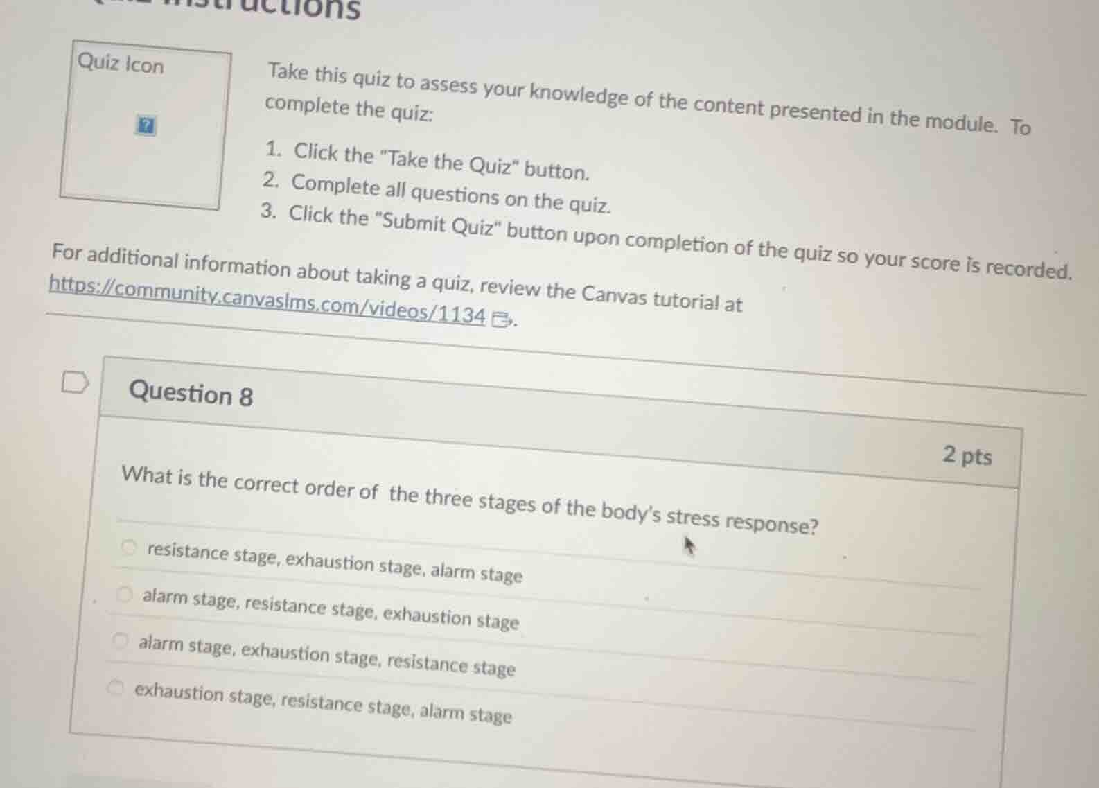 instructions quiz icon take this quiz to assess your knowledge of the c…