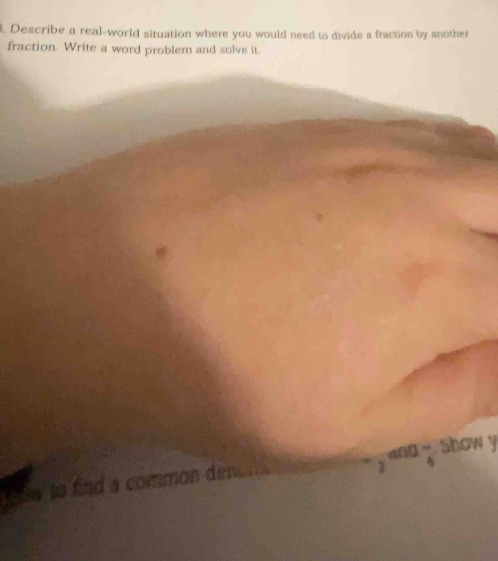 3. describe a real-world situation where you would need to divide a fra…