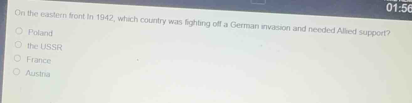 on the eastern front in 1942, which country was fighting off a german i…