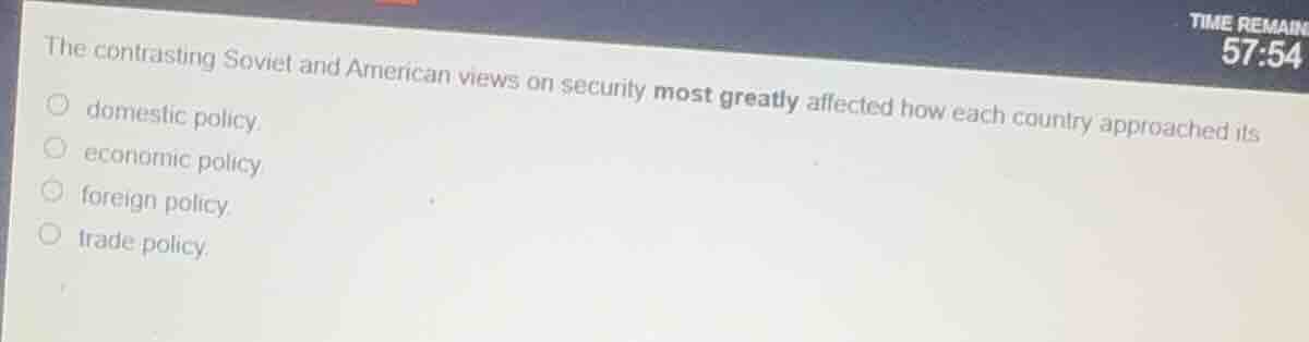 the contrasting soviet and american views on security most greatly affe…