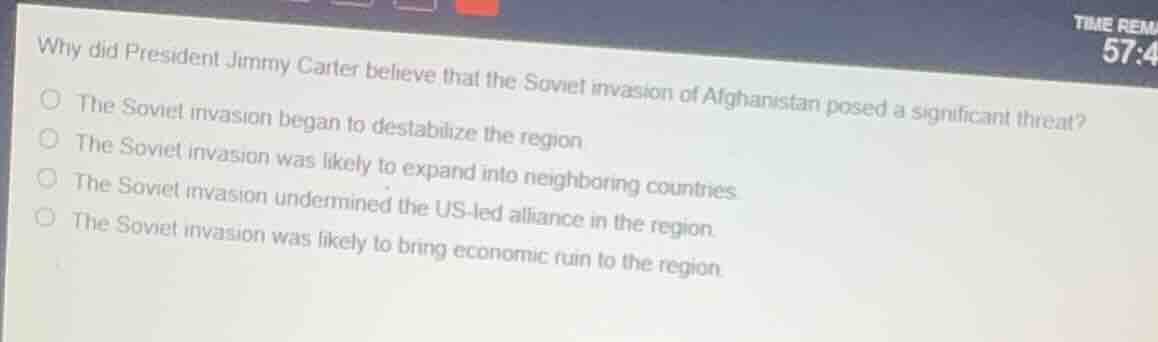 why did president jimmy carter believe that the soviet invasion of afgh…