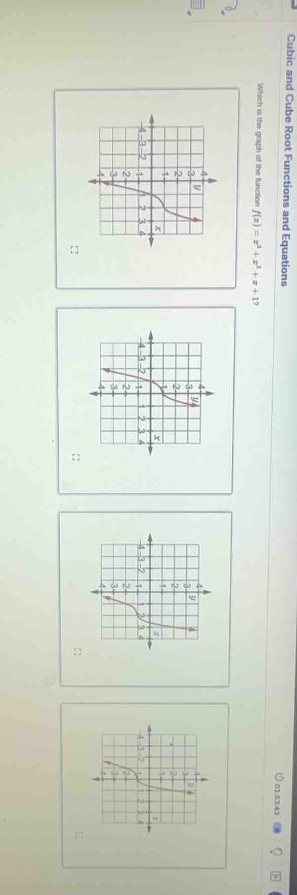 cubic and cube root functions and equations which is the graph of the f…
