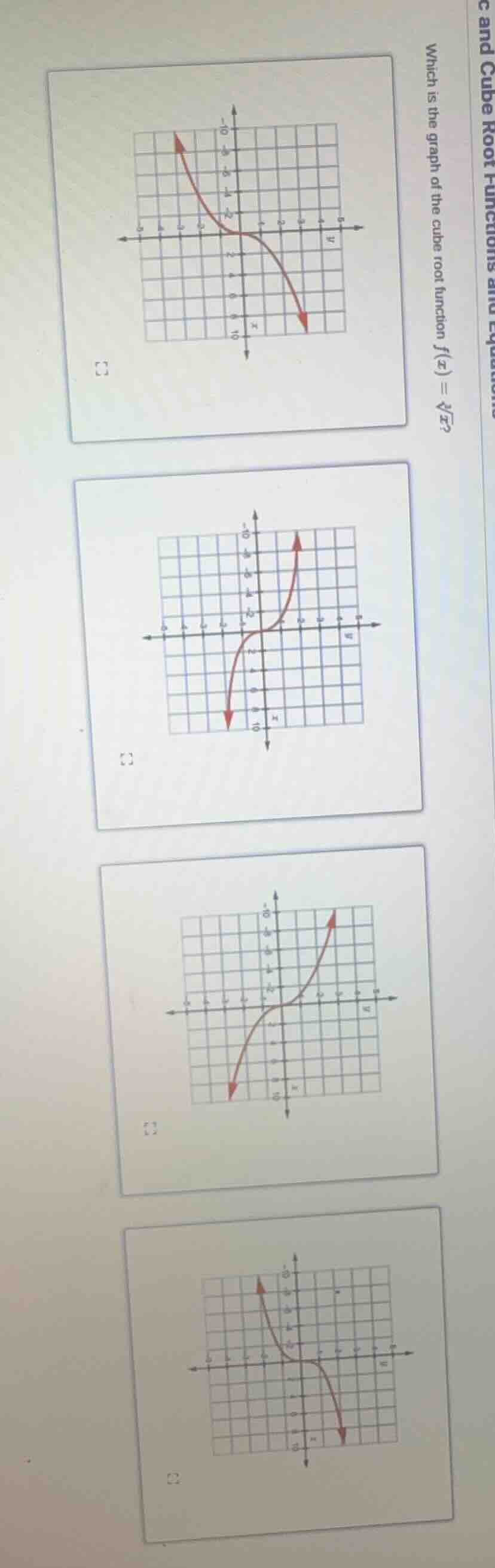 and cube root functions and equations which is the graph of the cube ro…