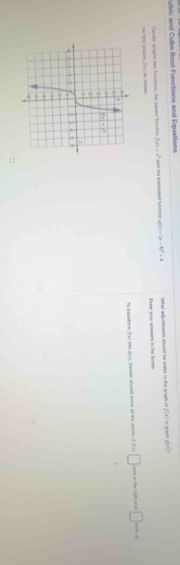 ubic and cube root functions and equations zander graphs two functions,…