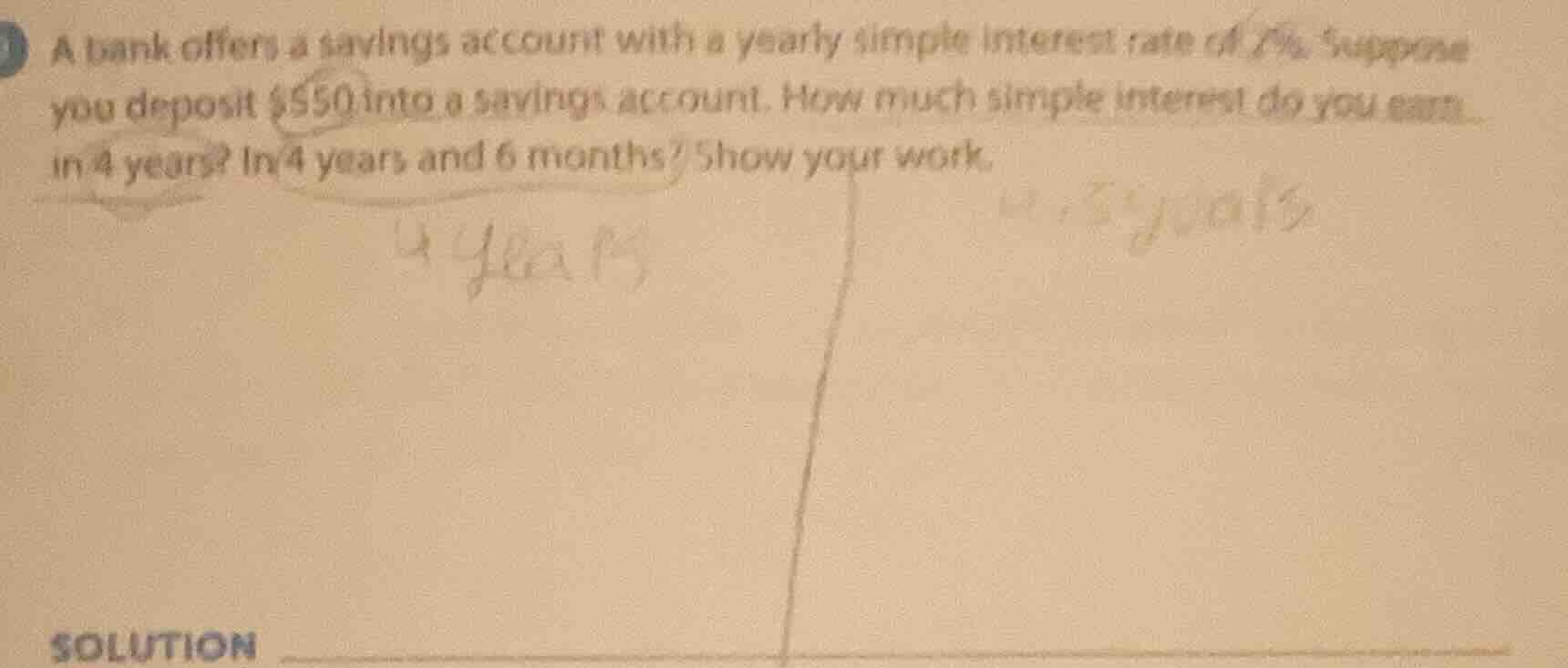 a bank offers a savings account with a yearly simple interest rate of 2…