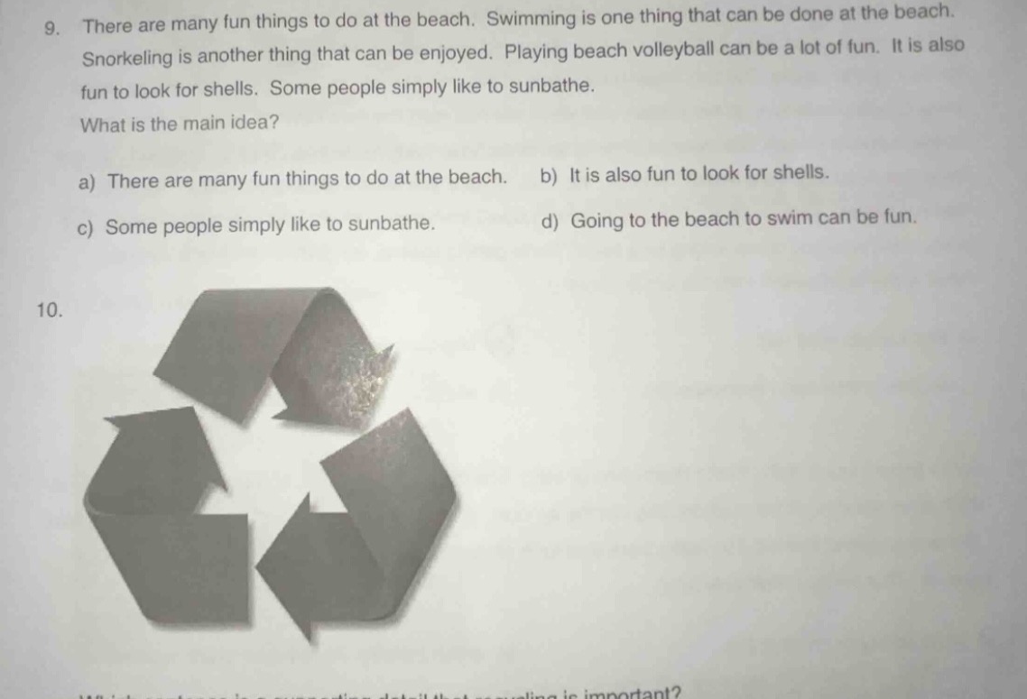 9. there are many fun things to do at the beach. swimming is one thing …