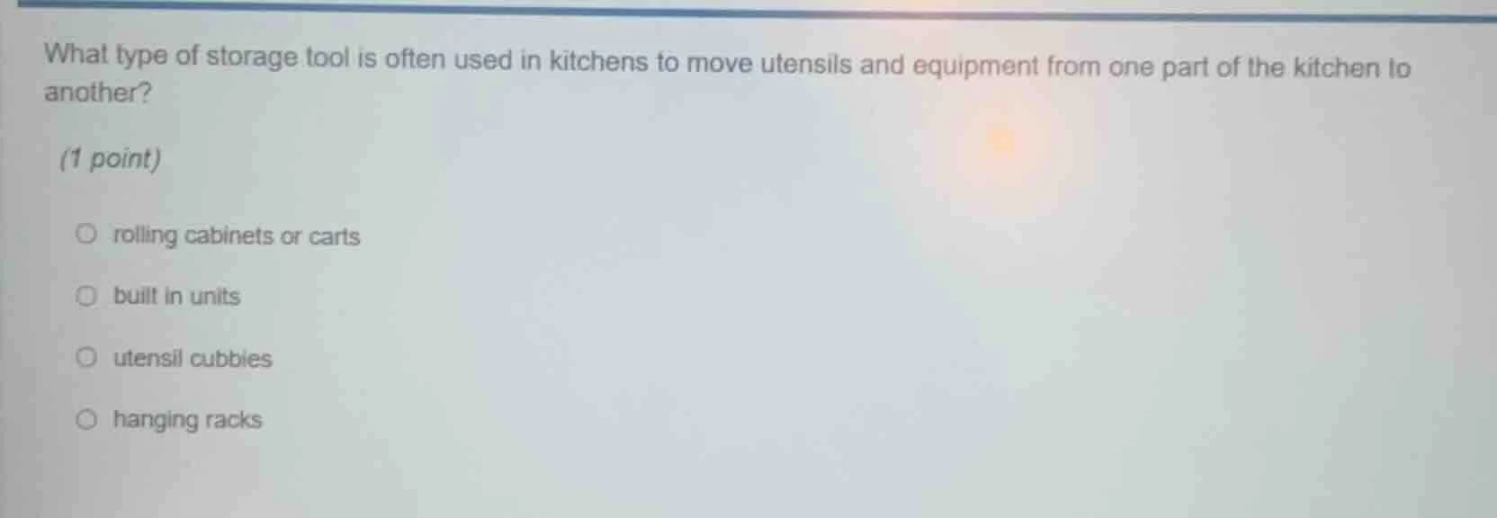 what type of storage tool is often used in kitchens to move utensils an…