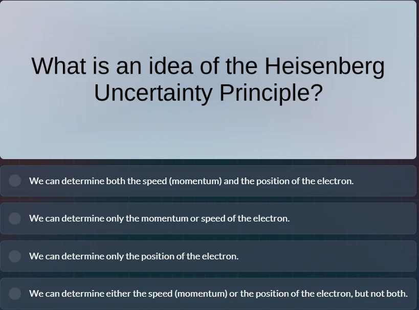 what is an idea of the heisenberg uncertainty principle? we can determi…
