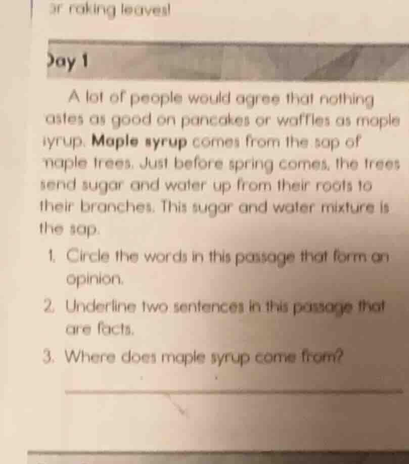 or raking leaves!day 1a lot of people would agree that nothing tastes a…