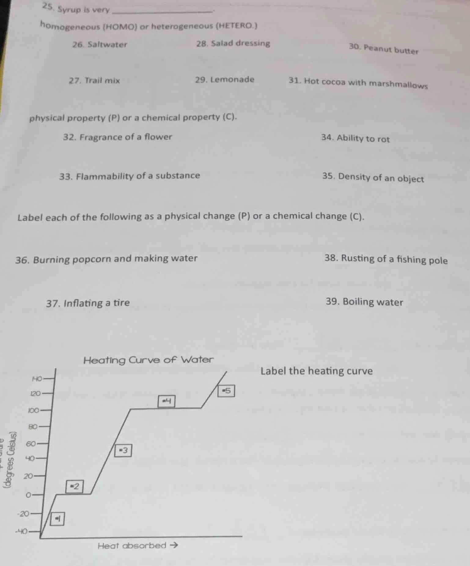 25. syrup is very _______________.homogeneous (homo) or heterogeneous (…