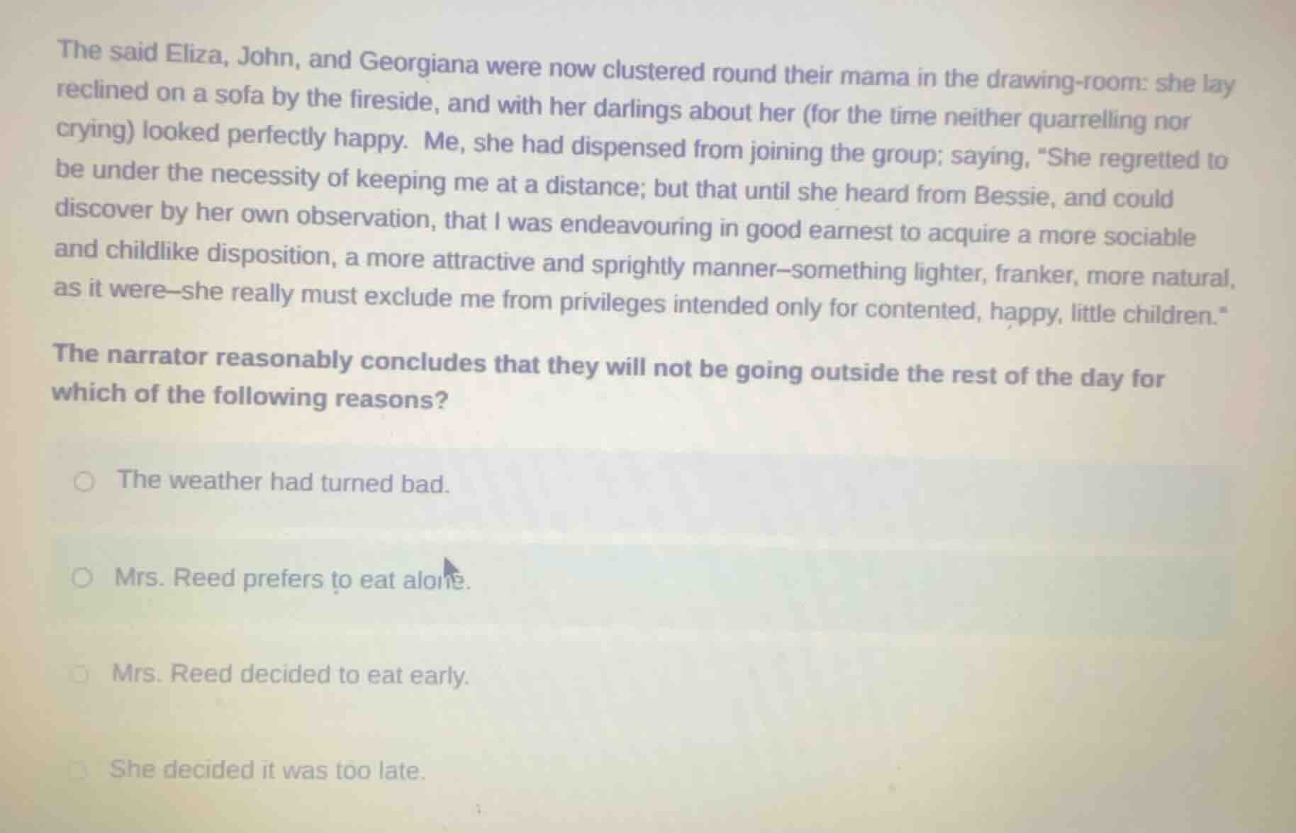 the said eliza, john, and georgiana were now clustered round their mama…