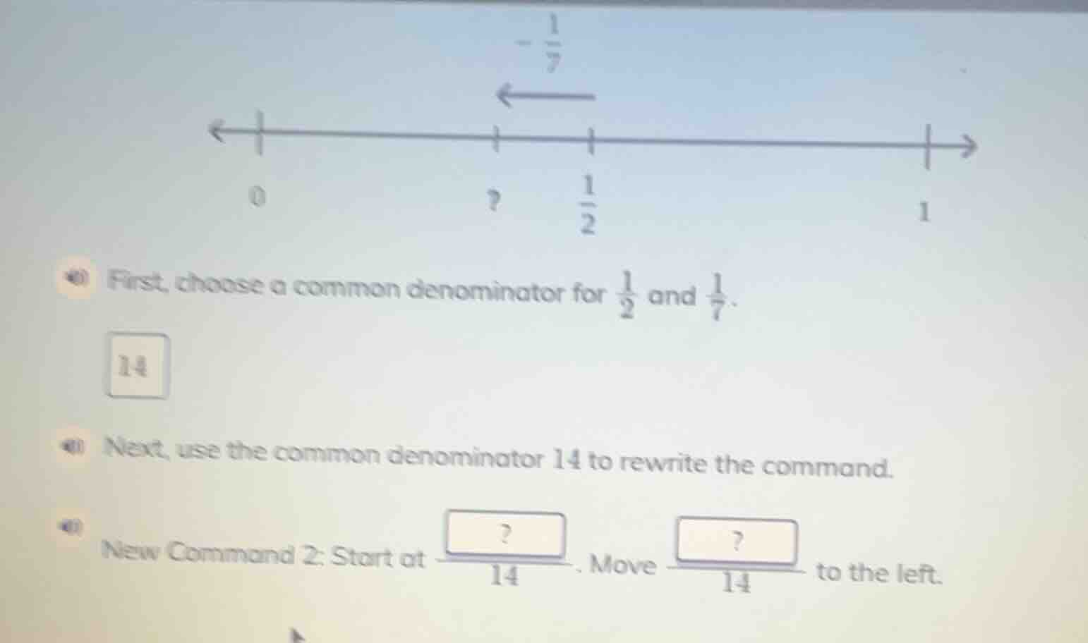 1. first, choose a common denominator for $\frac{1}{2}$ and $\frac{1}{7…