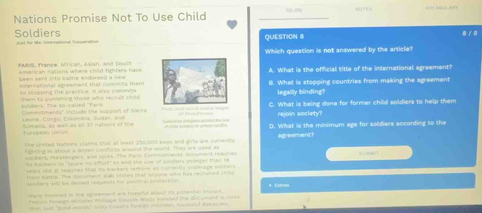 nations promise not to use child soldiersjust for me: international coo…