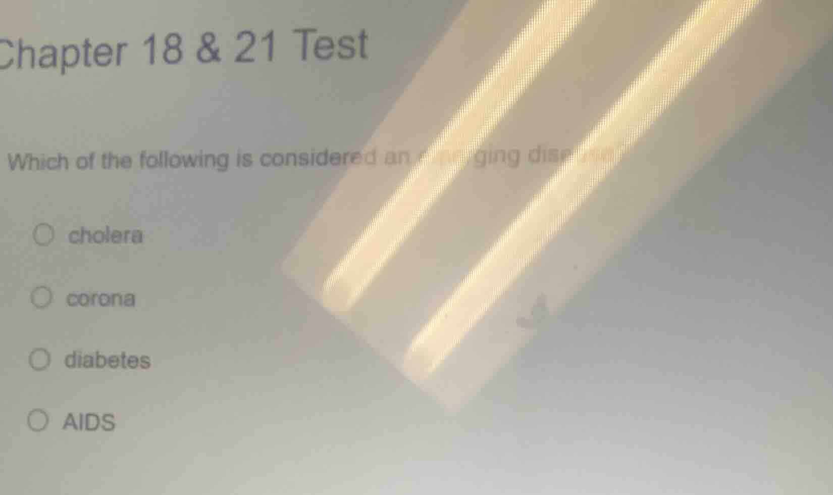 chapter 18 & 21 test which of the following is considered an emerging d…