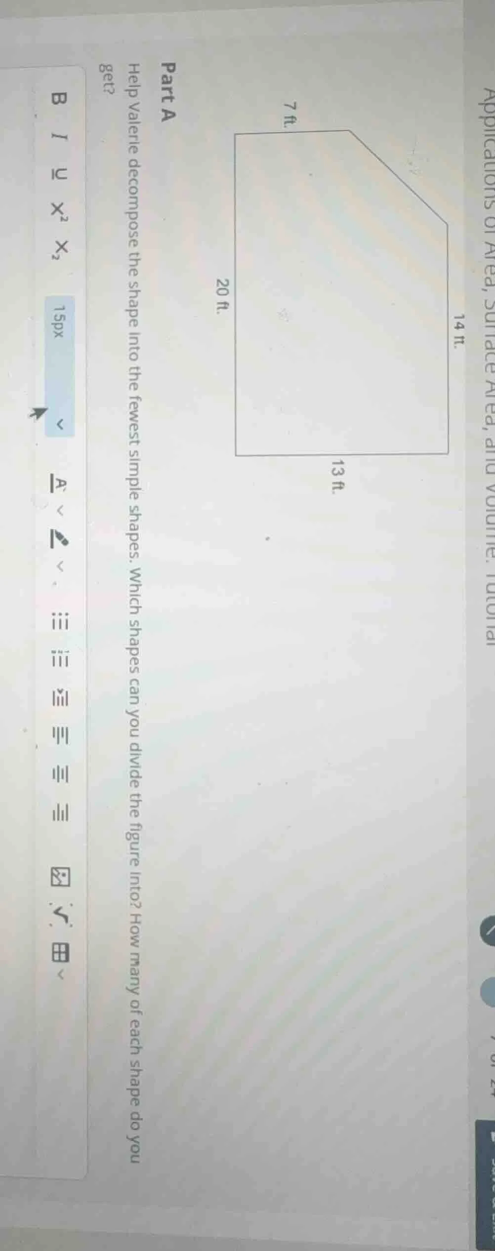 applications of area, surface area, and volume: tutorial part a help va…