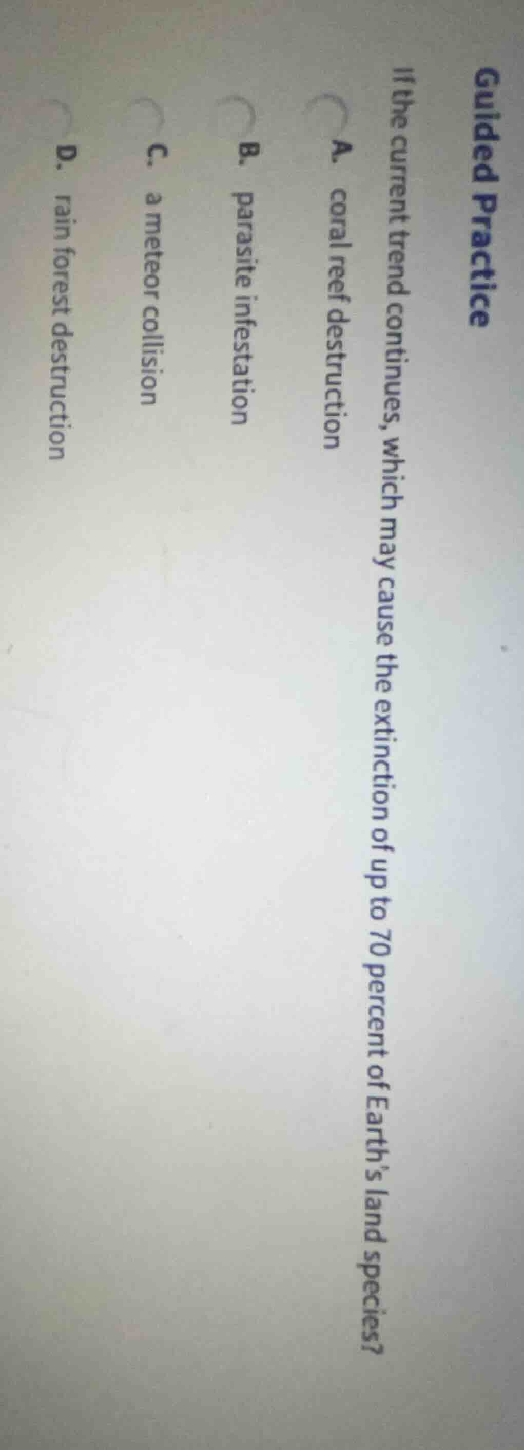 guided practice if the current trend continues, which may cause the ext…