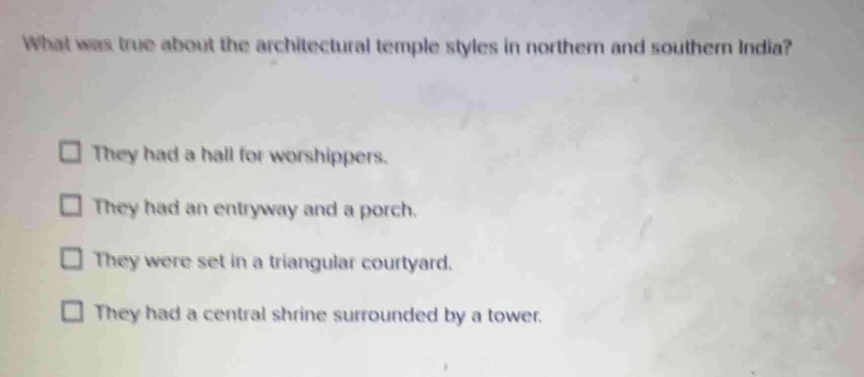 what was true about the architectural temple styles in northern and sou…