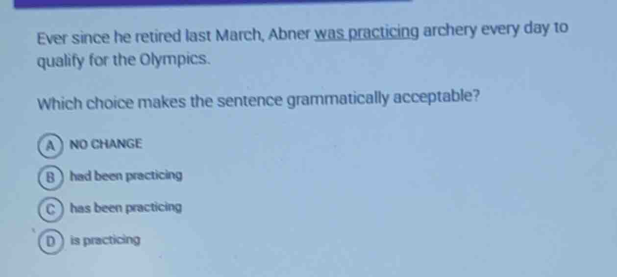 ever since he retired last march, abner was practicing archery every da…