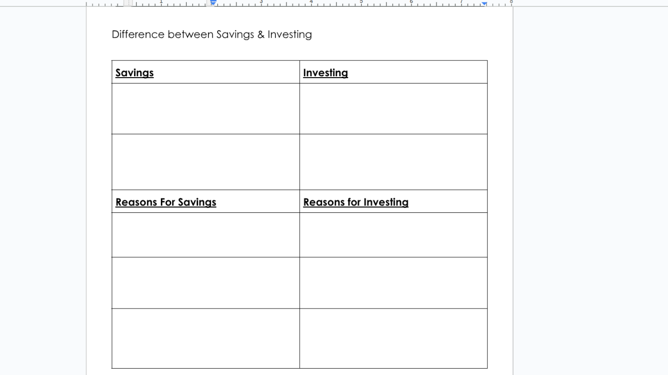 difference between savings & investing savings investing reasons for sa…