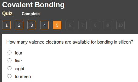 covalent bonding quiz complete 1 2 3 4 5 6 7 8 9 10 how many valence el…
