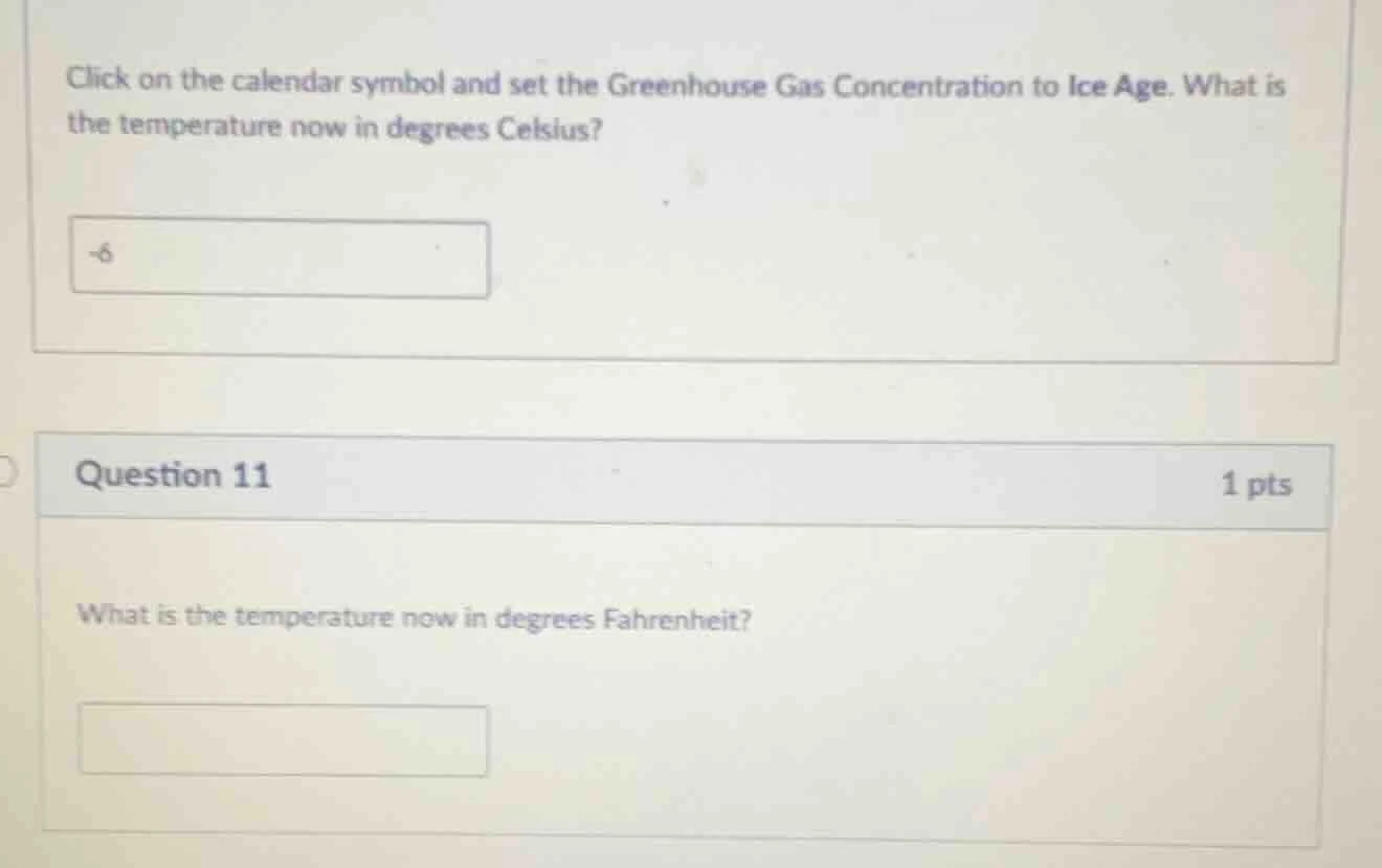 click on the calendar symbol and set the greenhouse gas concentration t…