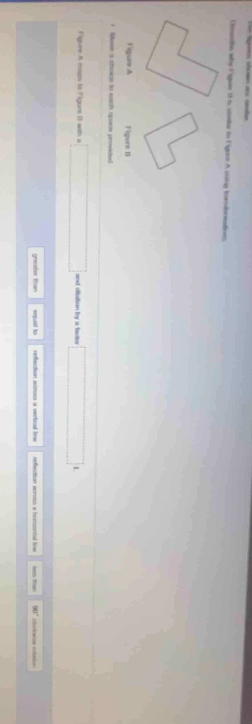 the figures shown are similar.describe why figure ii is similar to figu…