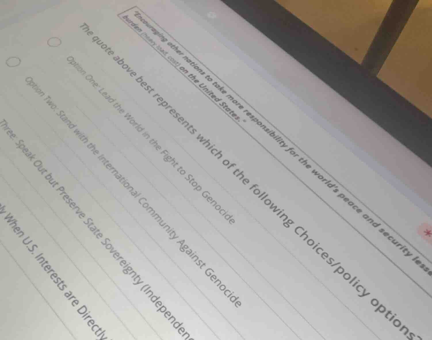 \encouraging other nations to take more responsibility for the worlds p…