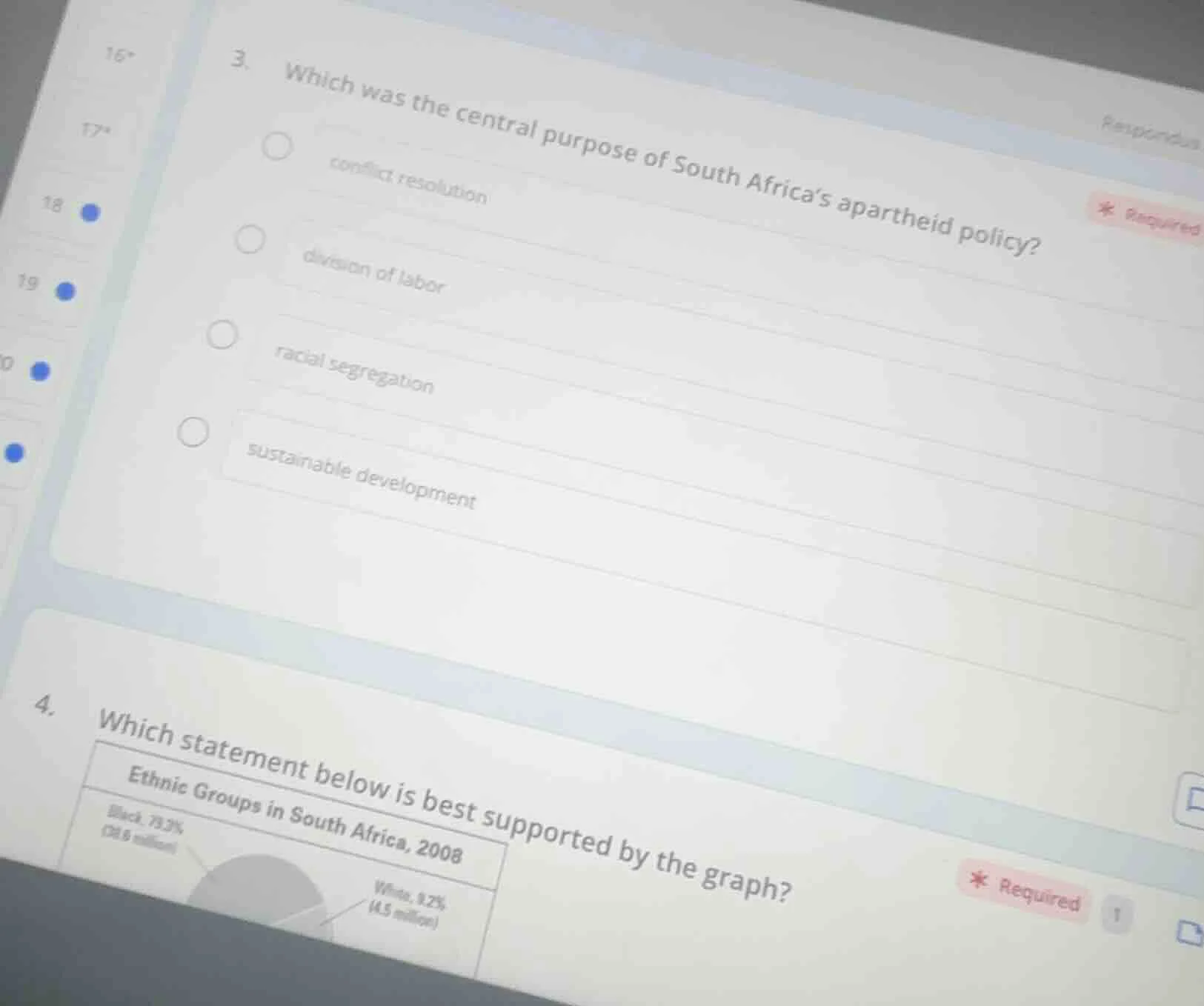 3. which was the central purpose of south africas apartheid policy?- co…