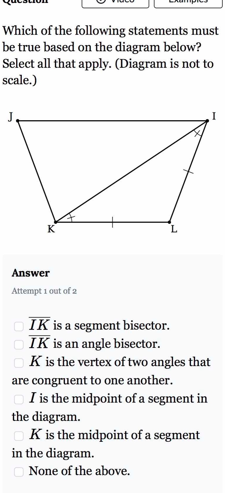 question which of the following statements must be true based on the di…