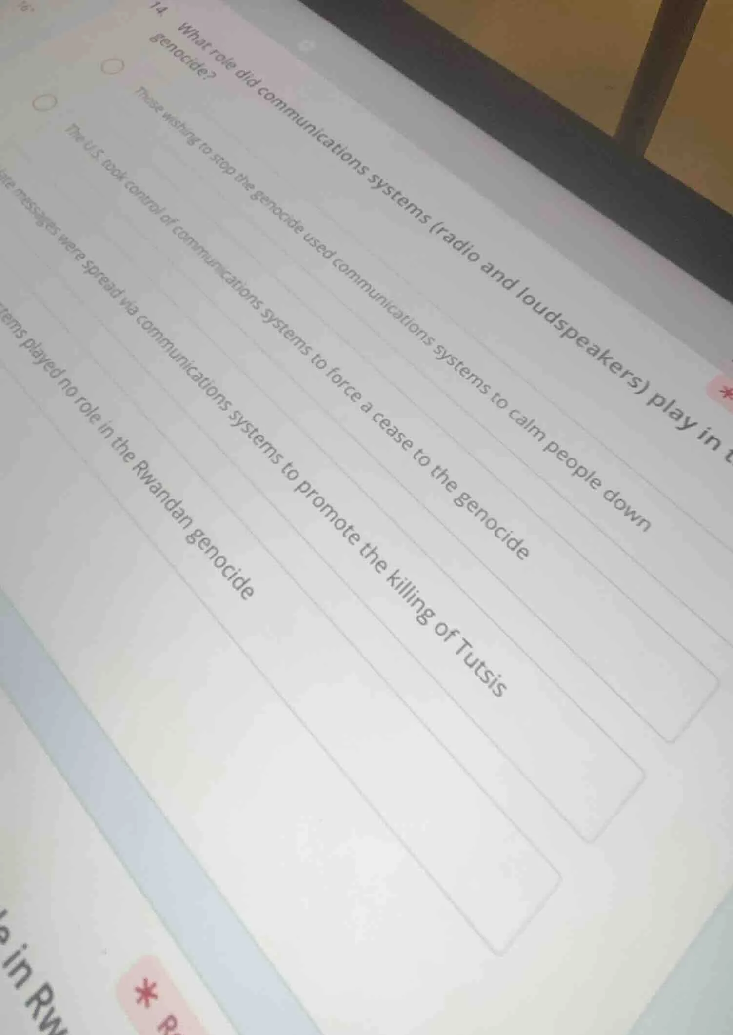 14. what role did communications systems (radio and loudspeakers) play …