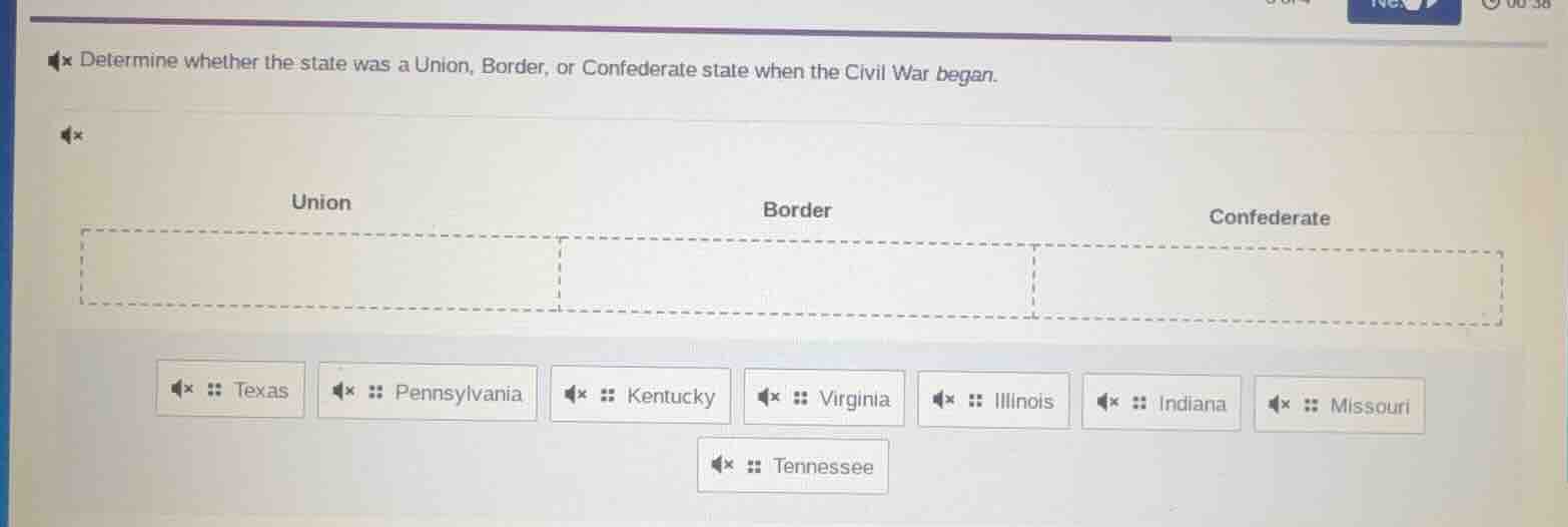 determine whether the state was a union, border, or confederate state w…