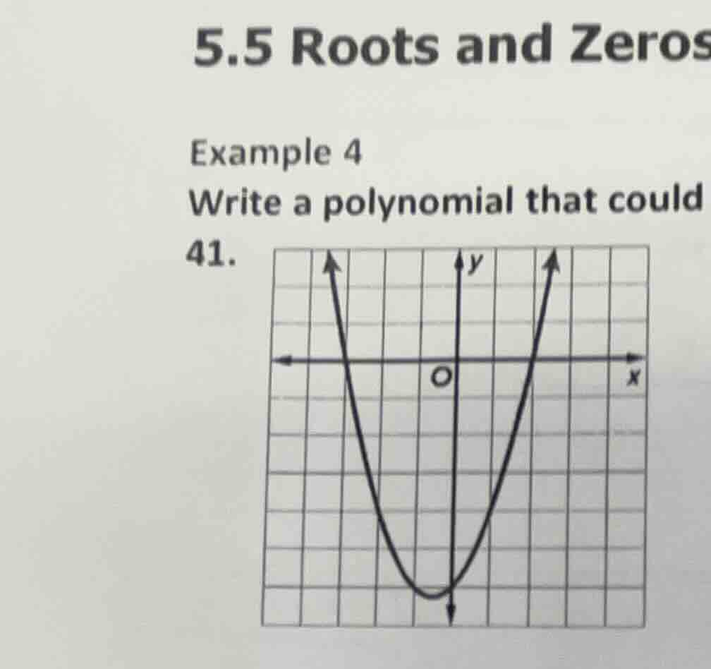 5.5 roots and zeros example 4 write a polynomial that could 41.