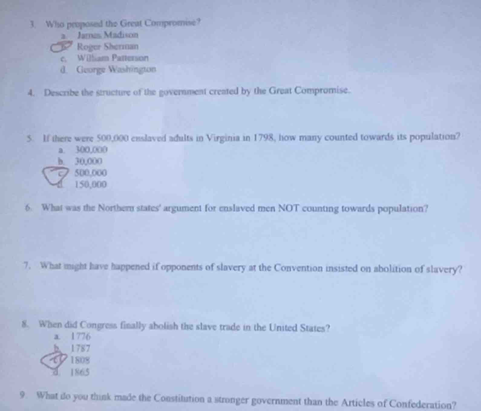 3. who proposed the great compromise?a. james madisonb. roger shermanc.…