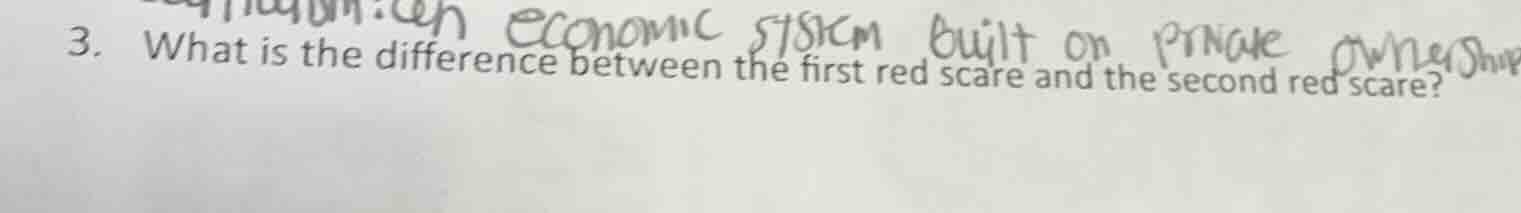 3. what is the difference between the first red scare and the second re…