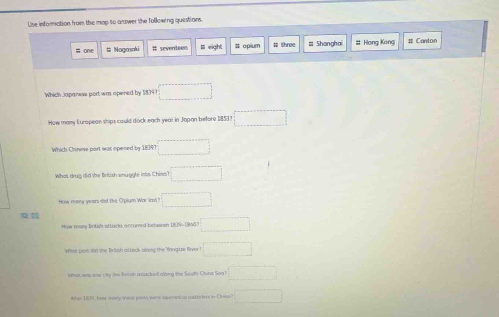 use information from the map to answer the following questions. # one #…