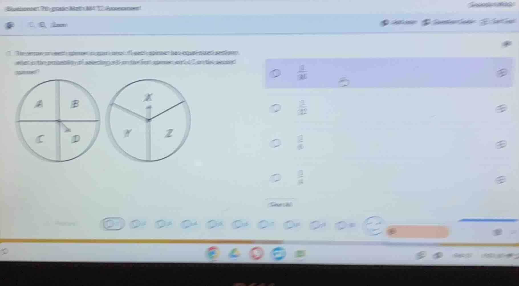1. the arrow on each spinner is spun once. if each spinner has equal-si…
