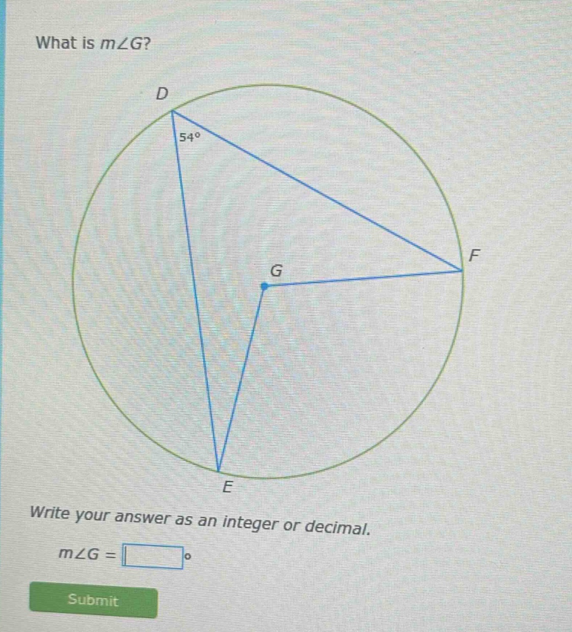 what is $m\\angle g$? write your answer as an integer or decimal. $m\\a…