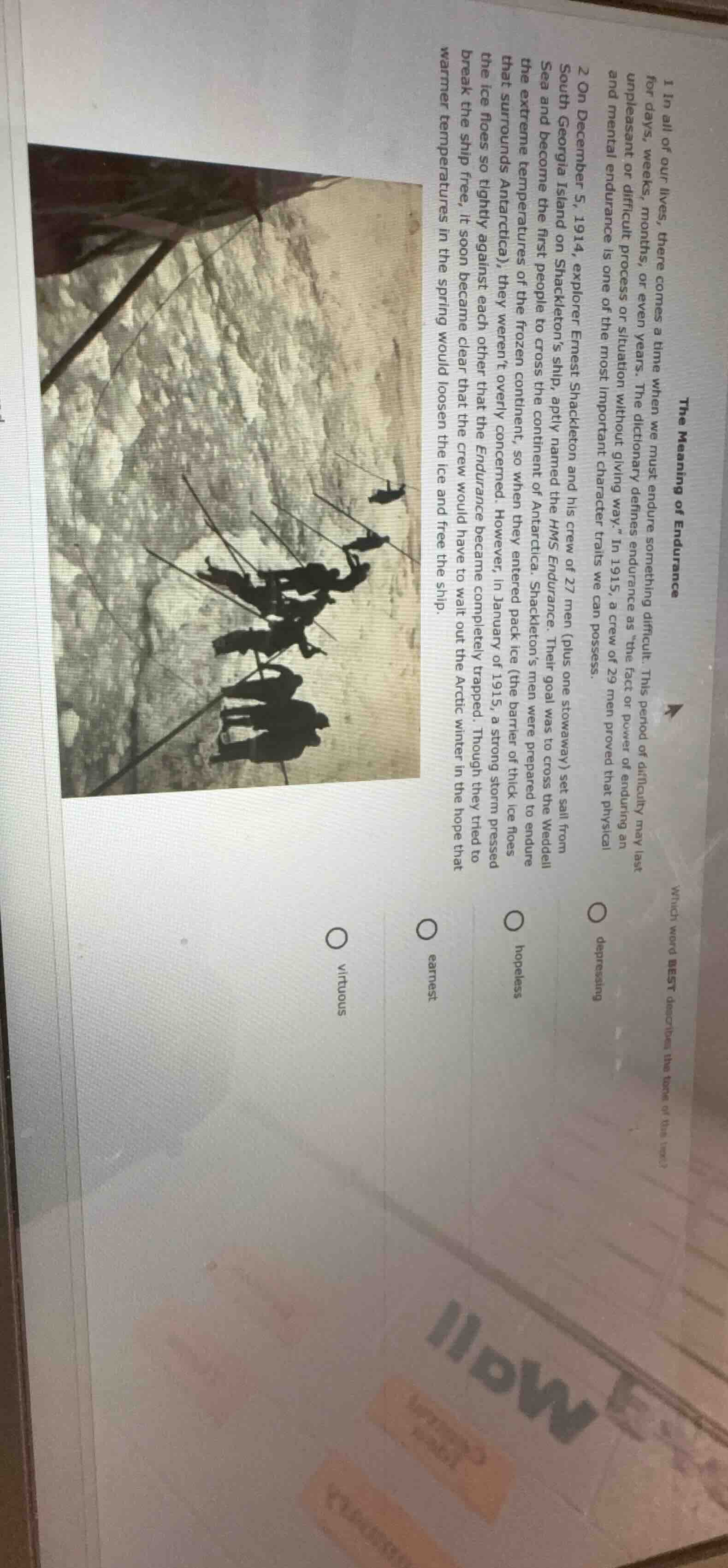 the meaning of endurance1 in all of our lives, there comes a time when …