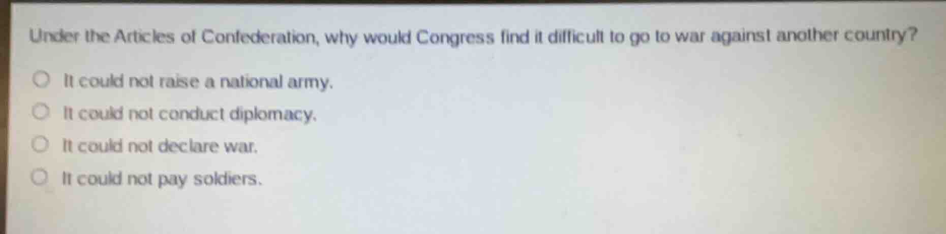 under the articles of confederation, why would congress find it difficu…