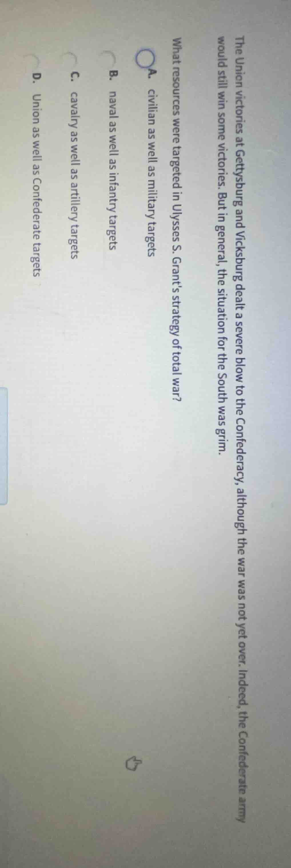 the union victories at gettysburg and vicksburg dealt a severe blow to …