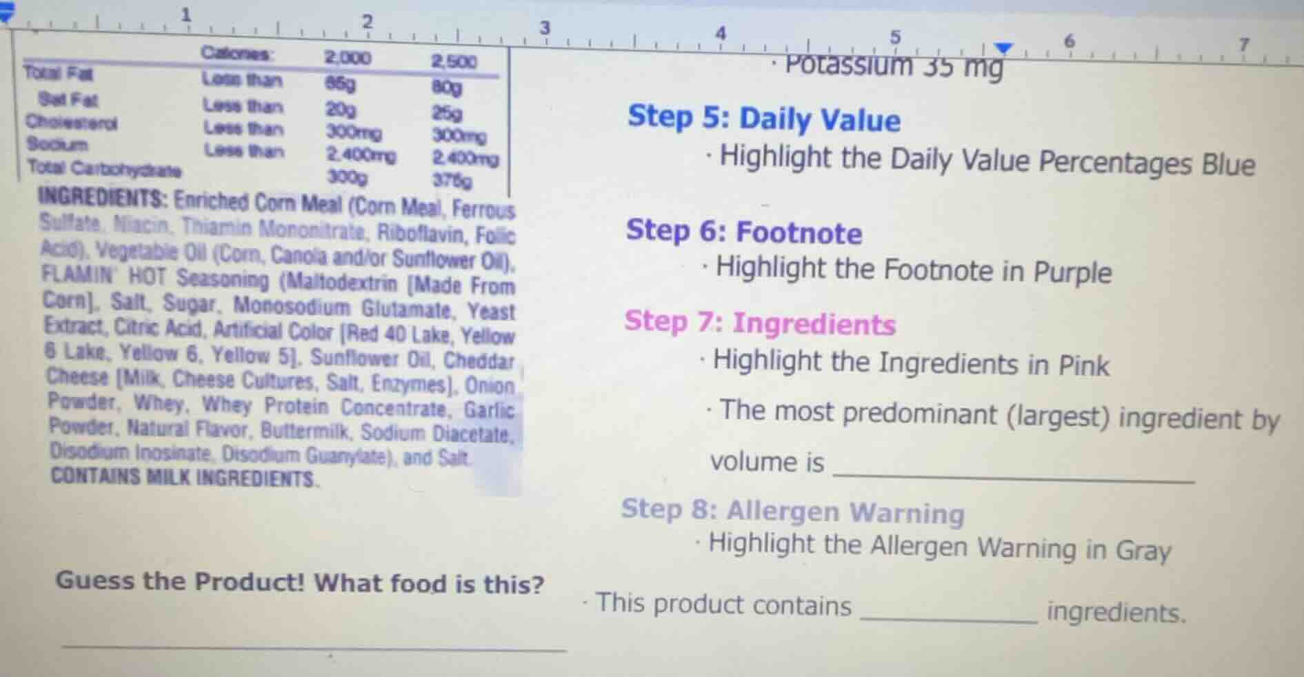 calories:2,000 2,500total fat less than 65g 80gsat fat less than 20g 25…