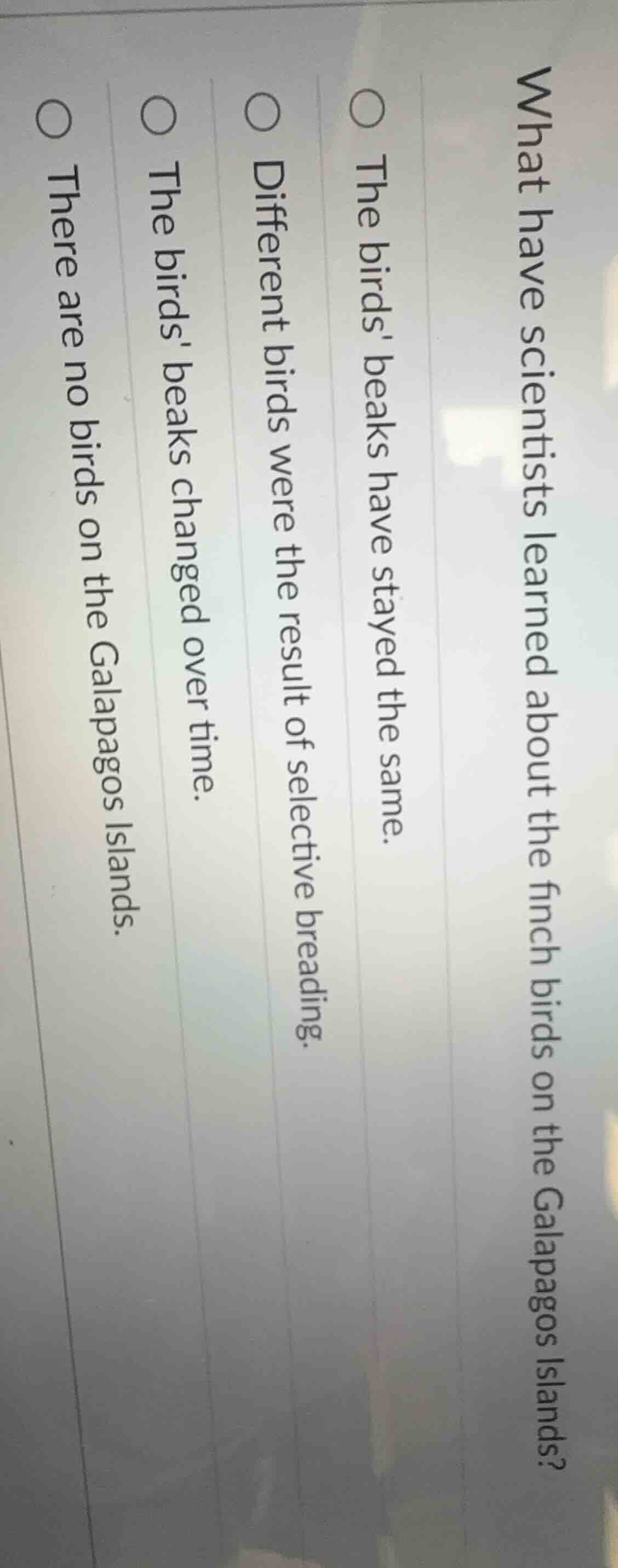 what have scientists learned about the finch birds on the galapagos isl…