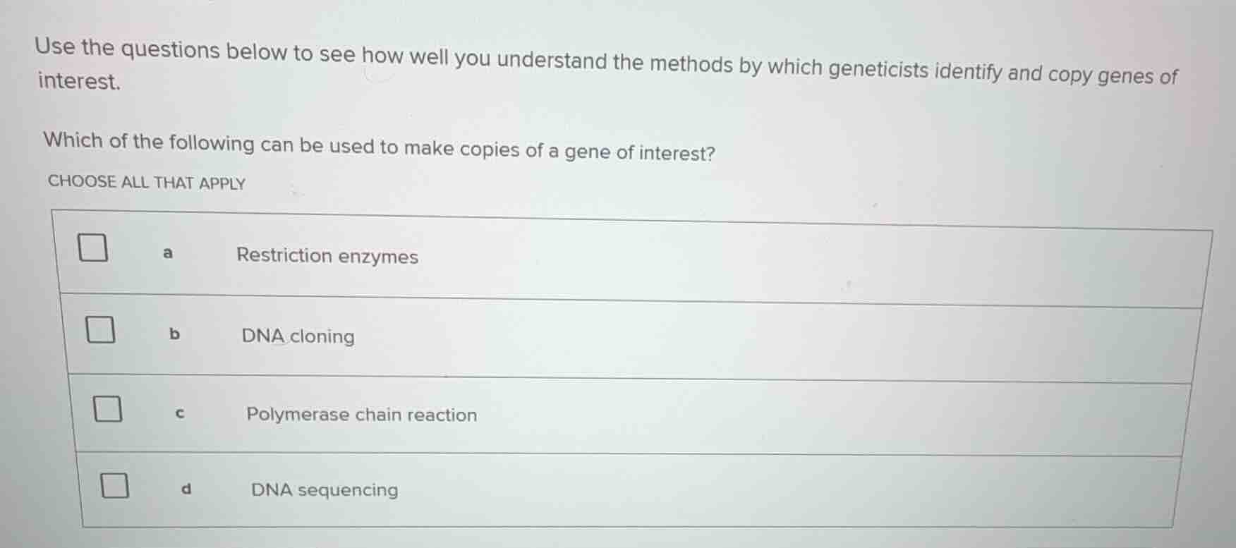 use the questions below to see how well you understand the methods by w…
