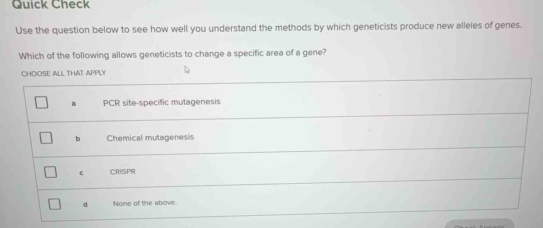 quick check use the question below to see how well you understand the m…