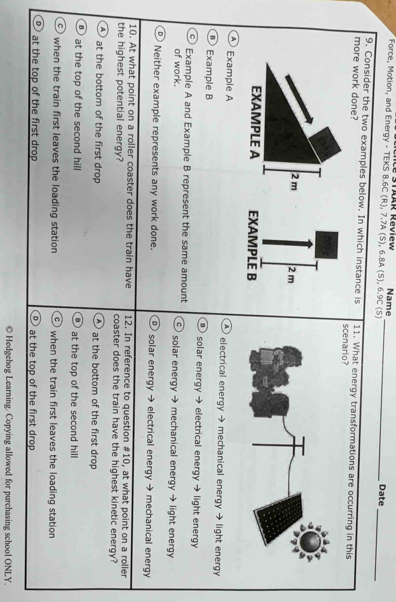 name date force, motion, and energy - teks 8.6c (r), 7.7a (s), 6.8a (s)…