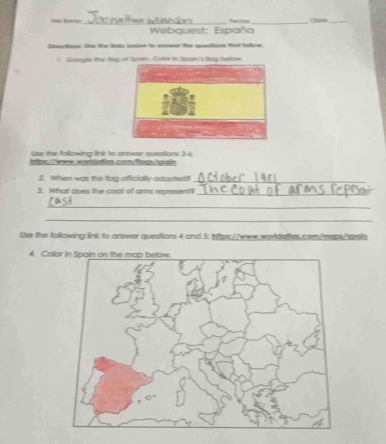 mi nombre: jonathan johnson fecha clase webquest: españa directions: us…