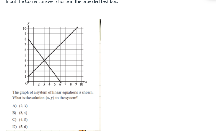 input the correct answer choice in the provided text box. the graph of …