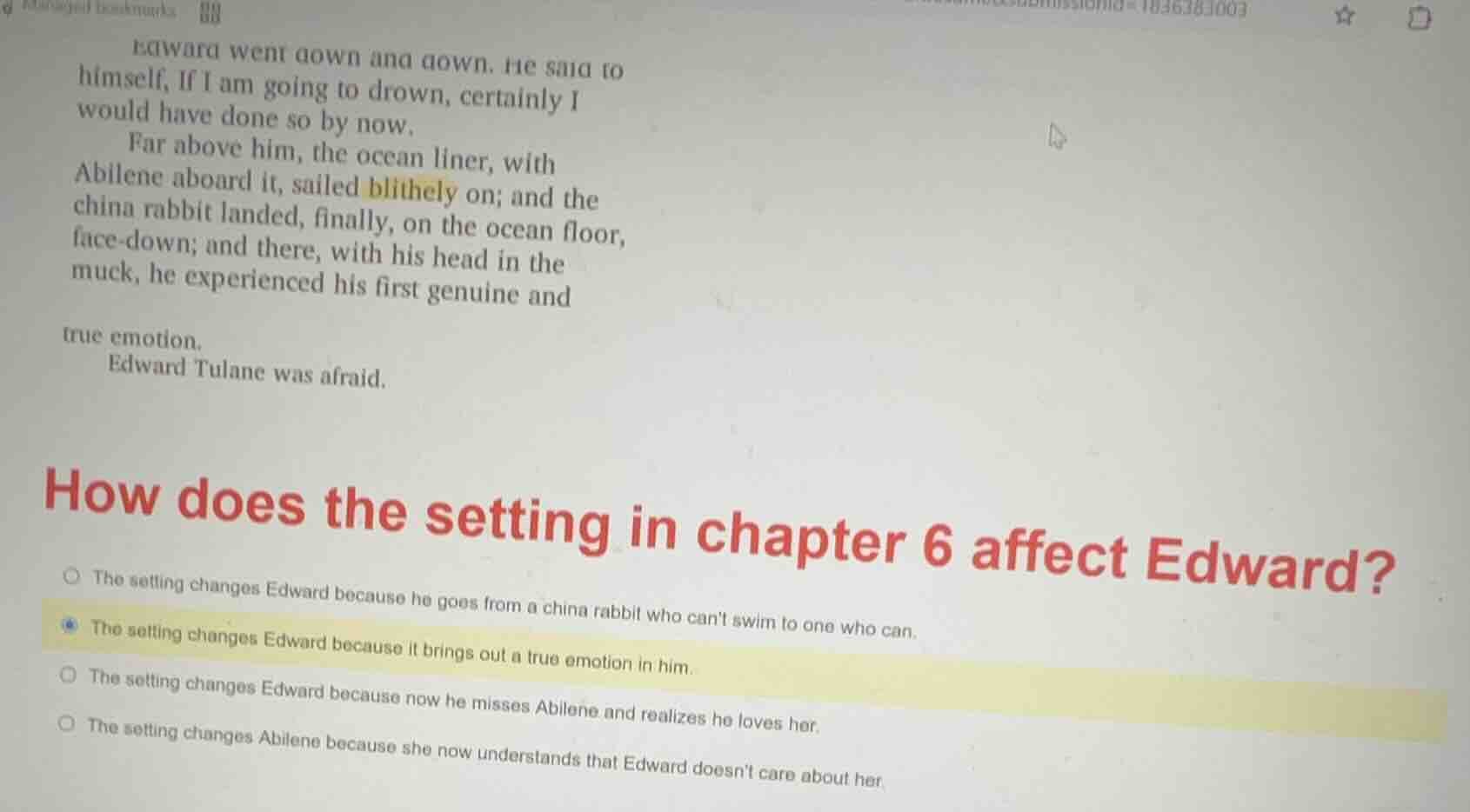 edward went down and down. he said to himself, if i am going to drown, …